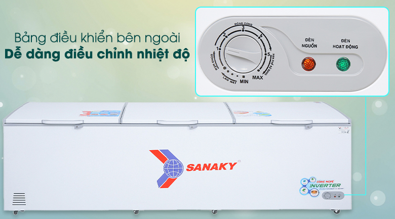 Tủ đông Sanaky 1143.5 lít VH-1399HY3 - Dễ dàng điều chỉnh nhiệt độ