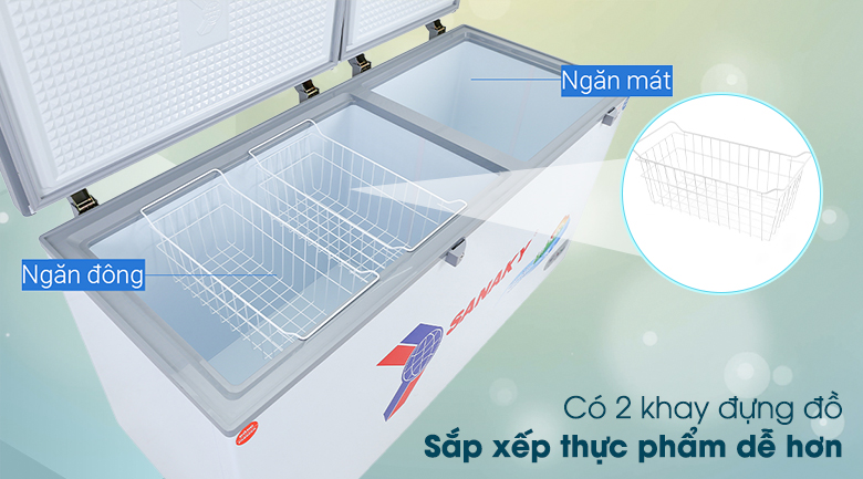 Tủ đông Sanaky 485 lít VH-6699W1 - Khay đựng đồ