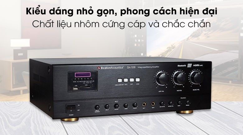 Amply Karaoke Boston Acoustics BA100 - Thiết kế