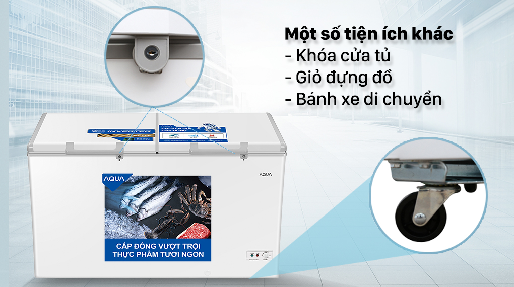 Tủ đông AQUA Inverter 319 lít AQF-C4201E - Một số tiện ích khác của tủ đông Aqua