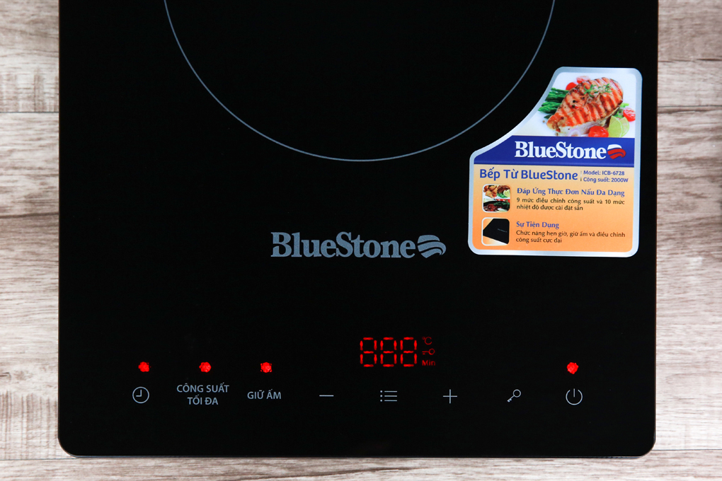 Bảng điều khiển cảm ứng kèm màn hình hiển thị sắc nét tiện theo dõi, tùy chỉnh - Bếp từ BlueStone ICB-6728