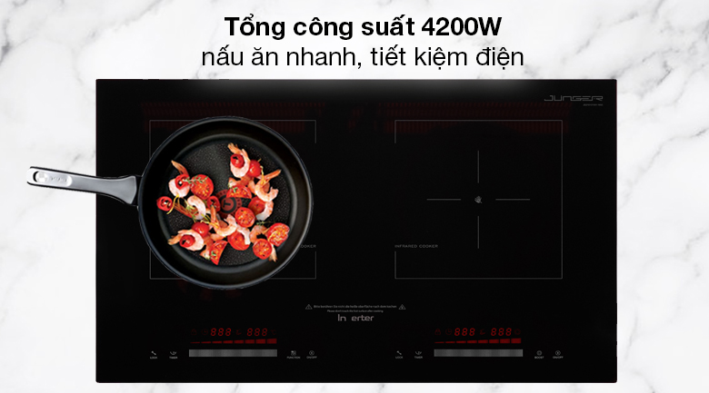 Bếp từ hồng ngoại Junger SIS-66 - Công suất nấu lên đến 4200W