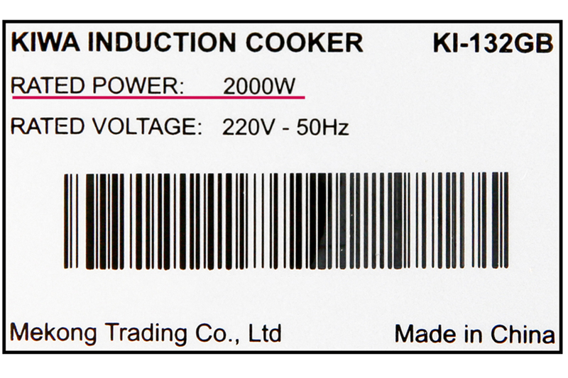 Công suất - Bếp từ Kiwa KI-132GB