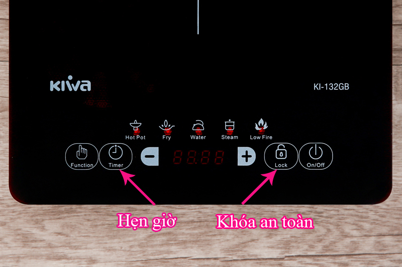 Chức năng phụ trợ tiện lợi - Bếp từ Kiwa KI-132GB