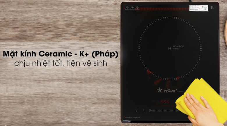 Bếp từ Pramie 1108 - Mặt kính Ceramic - K+ (Pháp) cao cấp