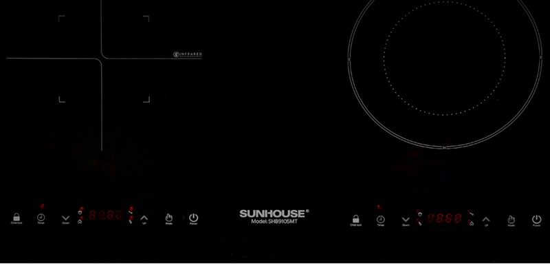 Bảng điều khiển cảm ứng, màn hình hiển thị rõ nét - Bếp từ hồng ngoại Sunhouse SHB9105MT