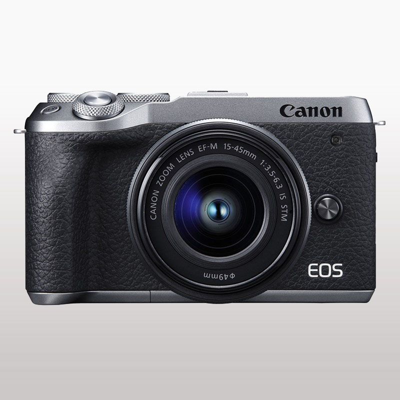 MÁY ẢNH CANON EOS M6 MARK II KIT EF-M15-45MM F3.5-6.3 IS STM/ BẠC