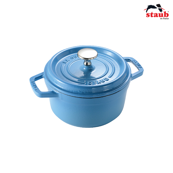 Nồi gang tròn Staub 14 cm – Màu xanh dương nhạt