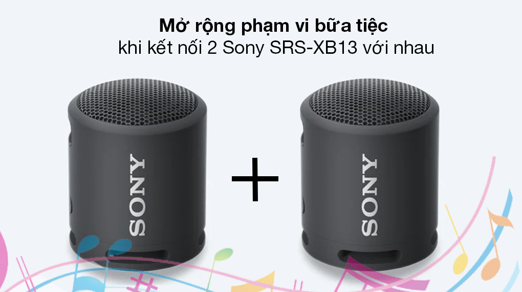 Loa Bluetooth Sony SRS-XB13 - Tăng phạm vi bữa tiệc khi kết nối 2 Sony SRS-XB13 với nhau