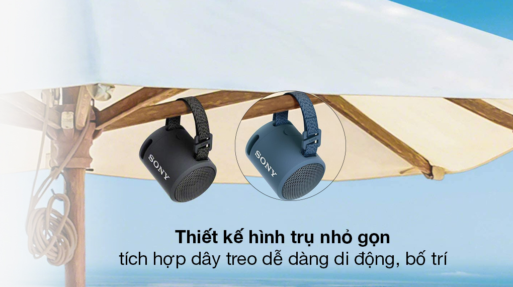 Loa Bluetooth Sony SRS-XB13 - Sony SRS-XB13 nhỏ gọn, tích hợp dây treo dễ mang theo bên mình