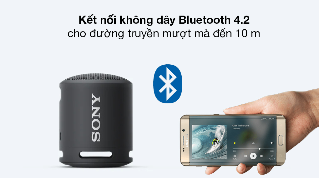Loa Bluetooth Sony SRS-XB13 - Chuẩn Bluetooth 4.2 truyền tín hiệu ổn định với khoảng cách lên tới 10 m
