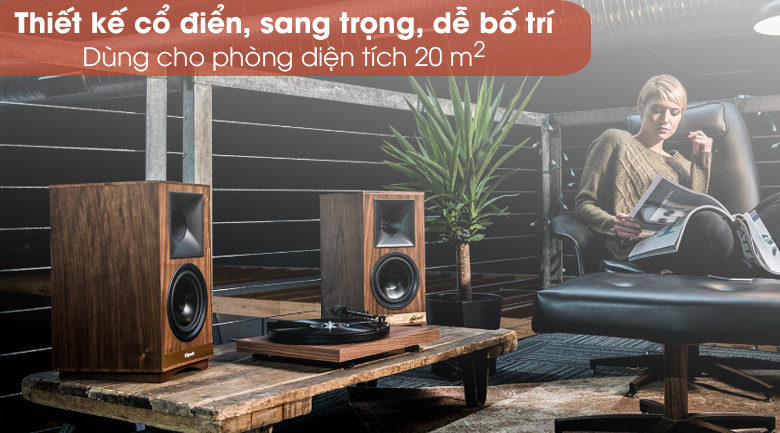 Cổ điển, sang trọng - Cặp Loa Klipsch The Sixes Walnut