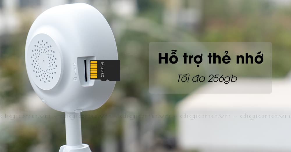 camera ezviz c1c-b Hỗ trợ thẻ nhớ