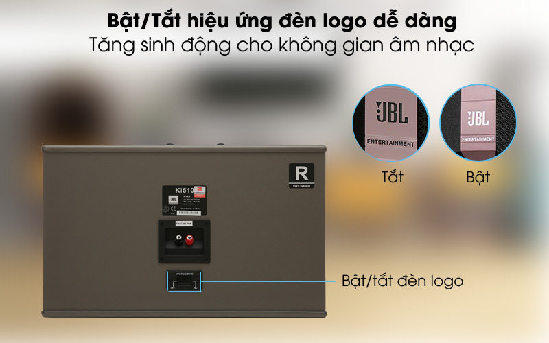 Công tắc tắt/mở đèn logo - Cặp Loa Karaoke JBL KI510