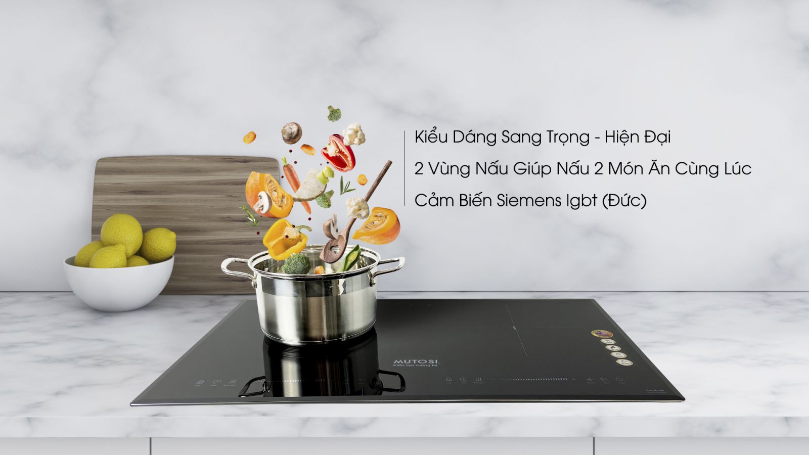 Bếp từ 2 vùng nấu Mutosi MI-95D