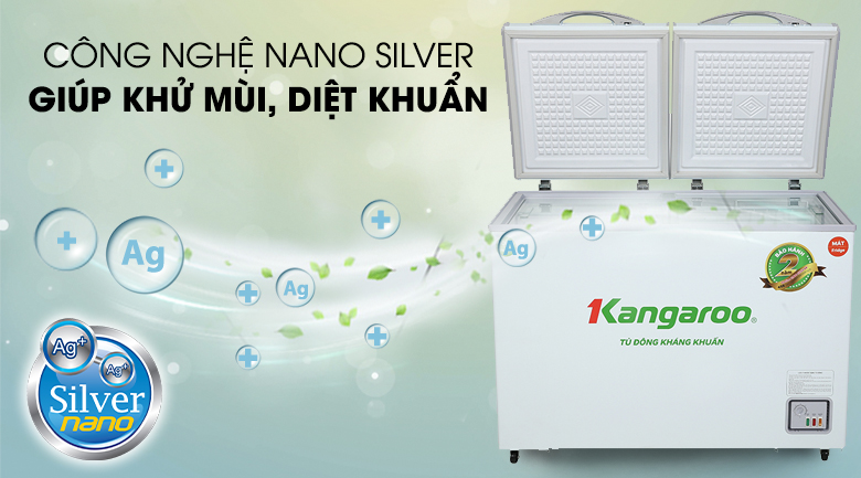 Tủ đông Kangaroo 212 lít KG 328NC2 - Công nghệ Nano Silver