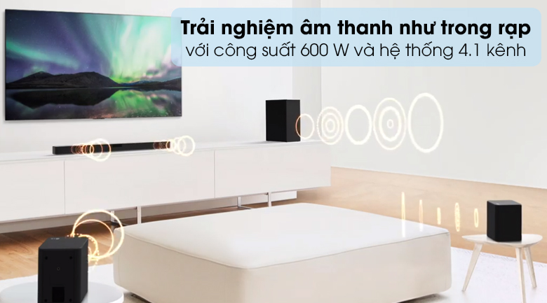 Loa thanh soundbar LG 4.1 SNH5 600W - Trải nghiệm âm thanh