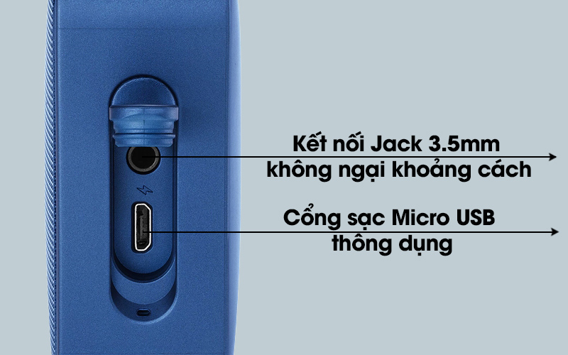 Loa Bluetooth JBL GO2BLK có cổng sạc Micro USB