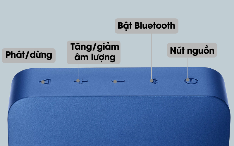 Loa Bluetooth JBL GO2BLK có nhiều nút điều khiển