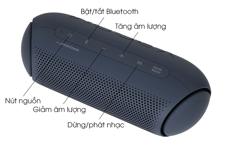 Loa Bluetooth LG Xboom Go PL5 - Nút điều khiển
