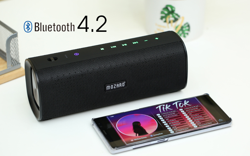 Công nghệ Bluetooth 4.2 âm thanh ổn định - Loa Bluetooth Mozard H8030D Đen
