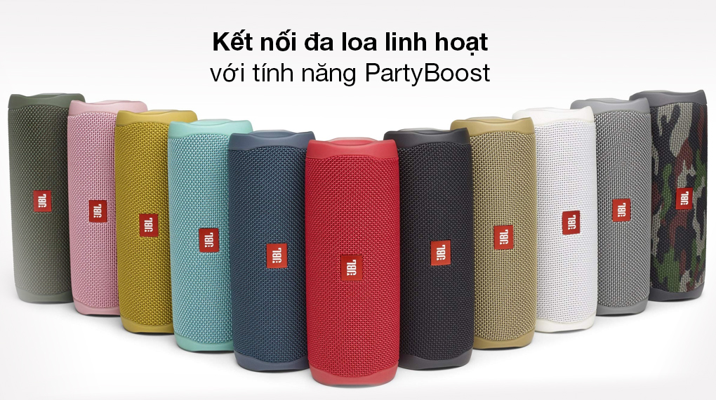 Loa Bluetooth JBL Flip 5 - Cho không khí bữa tiệc thêm sôi động cùng tính năng PartyBoost