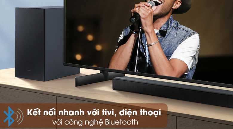 Loa thanh Samsung HW-A550 - Kết nối loa với tivi, điện thoại, máy tính bảng,... mượt mà cùng Bluetooth