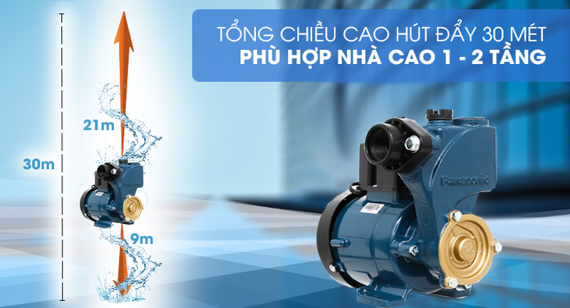 Máy bơm nước đẩy cao Panasonic GP-129JXK-NV5 125W - Khả năng hút và đẩy nước tốt