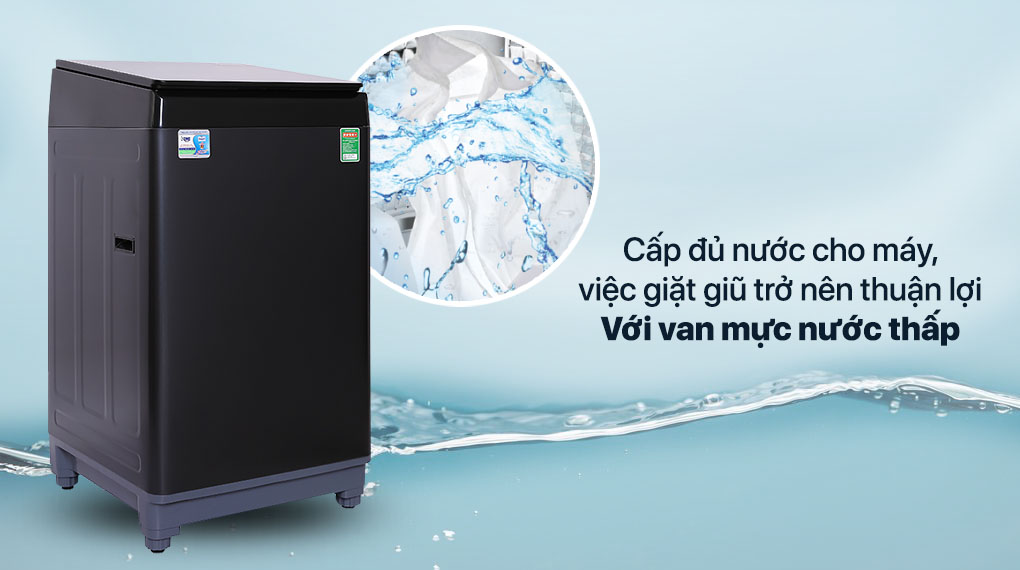 Máy giặt Aqua 10 KG AQW-F100GT.BK - Van mực nước thấp