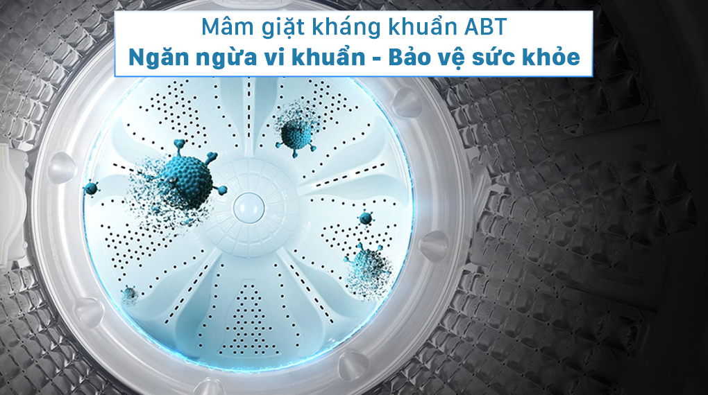 Máy giặt Aqua 8,8 KG AQW-FR88GT.BK - Mâm kháng khuẩn ABT
