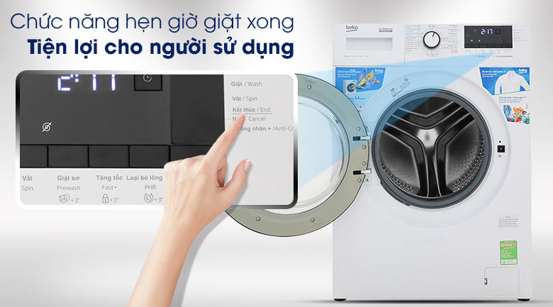 Máy giặt Beko WCV10612XB0ST - Chức năng hẹn giờ