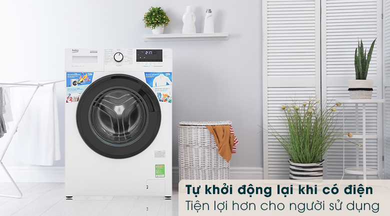 Máy giặt Beko WCV10612XB0ST - Tự khởi động lại khi có điện