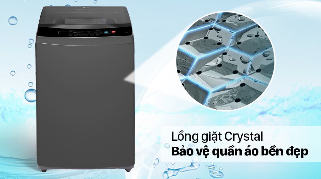 Máy giặt Casper 7.5 kg WT-75N70BGA - Lồng giặt Crystal