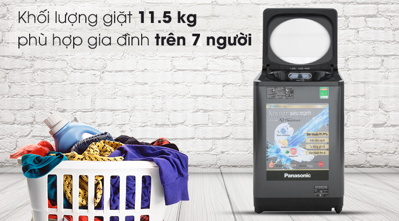 Khối lượng giặt 11.5 kg - Máy giặt Panasonic Inverter 11.5 Kg NA-FD11VR1BV