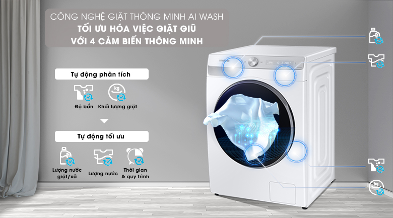 Máy giặt Samsung WW10TP44DSH/SV - AI Wash