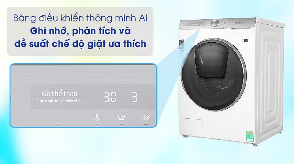 Máy giặt Samsung Inverter 9 kg WW90TP54DSH/SV - AI Control