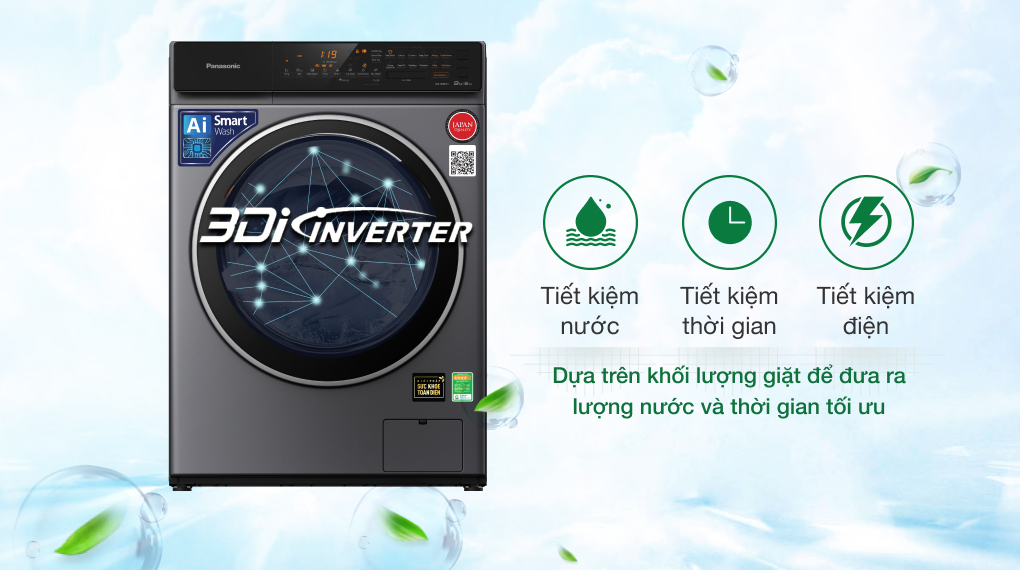 Máy giặt sấy Panasonic Inverter 9 kg NA-S96FC1LVT - Công nghệ tiết kiệm điện