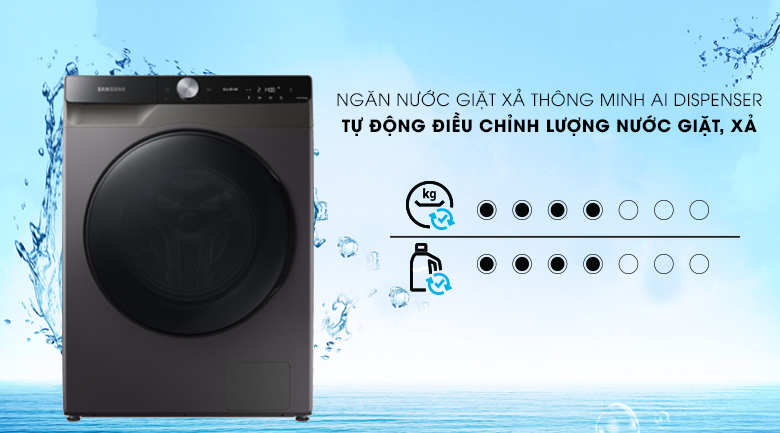 Máy giặt sấy Samsung WD14TP44DSB/SV - AI Dipenser