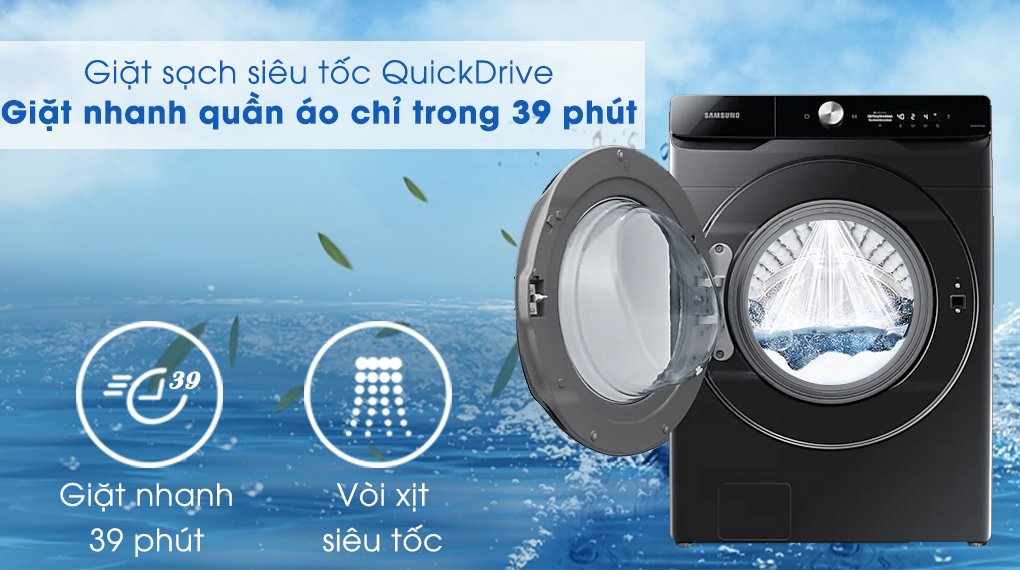 Máy giặt sấy Samsung Inverter 21 kg WD21T6500GV/SV - QuickDrive