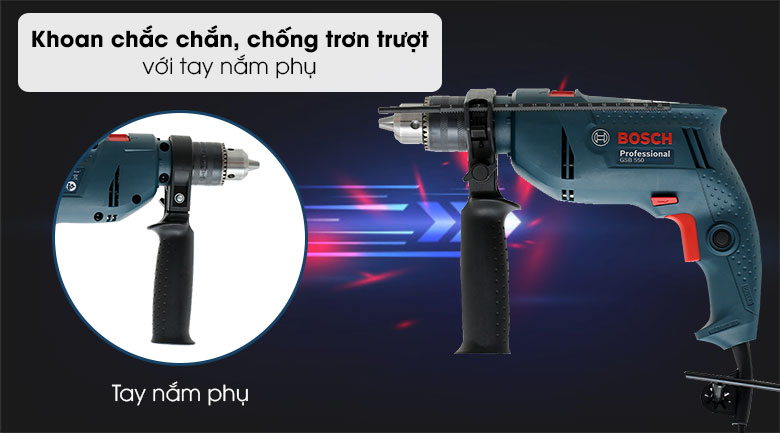 Máy khoan động lực điện Bosch GSB 550 550W - Tay cầm phụ 