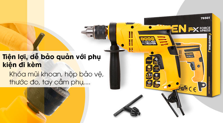 Máy Khoan thường Tolsen 79501 500W - Phụ kiện