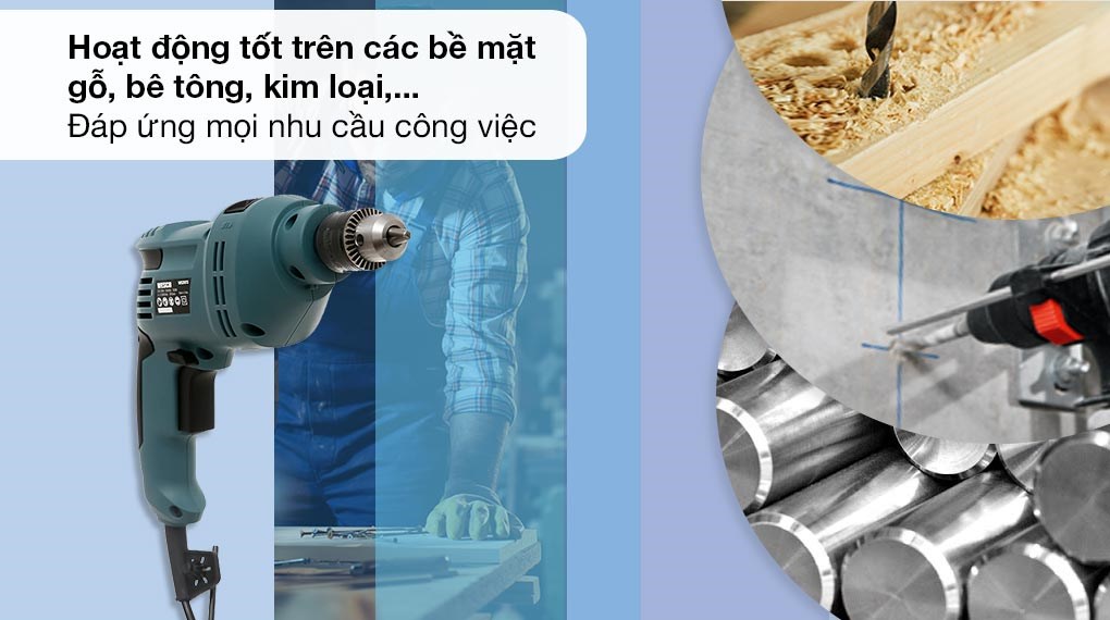 Máy khoan động lực điện Wesco WS3173 550W - Hoạt động tốt trên nhiều vật liệu