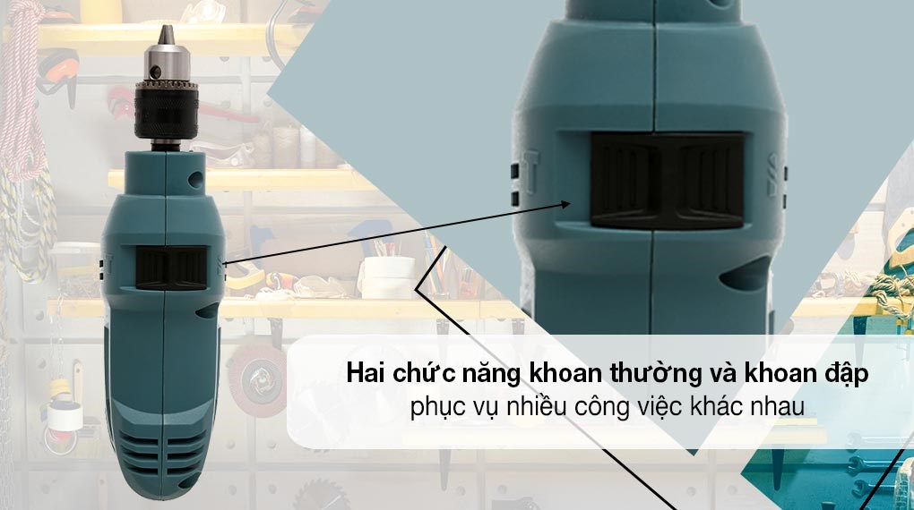 Máy khoan động lực điện Wesco WS3173 550W - Công tắc đảo chiều