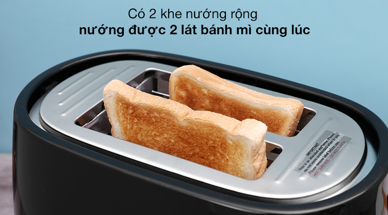 Máy nướng bánh mì Delonghi CTLA2103.BK - Máy nướng bánh mì có 2 khe nướng