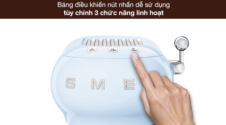 Máy pha cà phê Smeg ECF01PBEU (535.43.658) - Bảng điều khiển nút nhấn dễ sử dụng