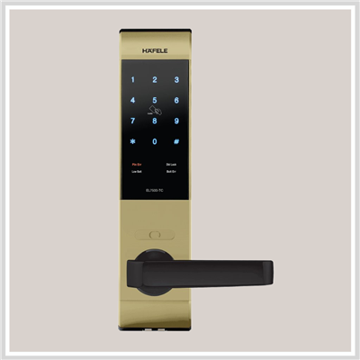 Khóa điện tử Hafele EL7500-TC màu vàng thân khóa lớn 912.05.729