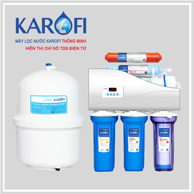 Máy lọc nước thông minh Karofi IRO 1.1 - 6 Cấp, có báo thay lõi, không vỏ tủ