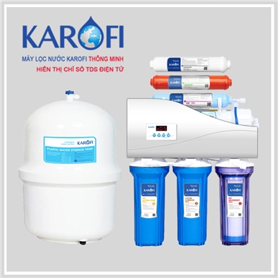 Máy lọc nước thông minh Karofi IRO 1.1 - 7 Cấp, báo thay lõi, không vỏ tủ