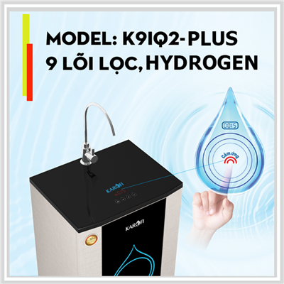 Máy lọc nước thông minh Karofi IRO 2.0 K9IQ-2 PLUS  – 9 cấp, cảm ứng, lõi Hydrogen