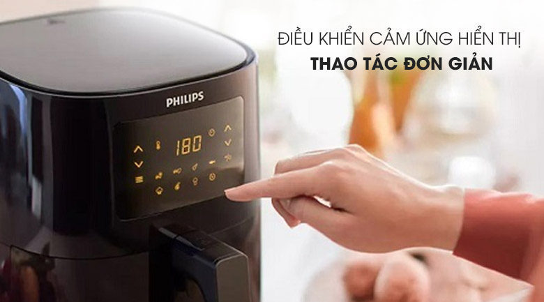 Bảng điều khiển cảm ứng - Nồi chiên không dầu Philips HD9252/90 2.4 lít